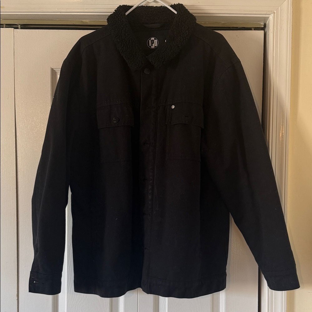 IPD Surf Black Coat heavyweght cotton Shearling lining XL